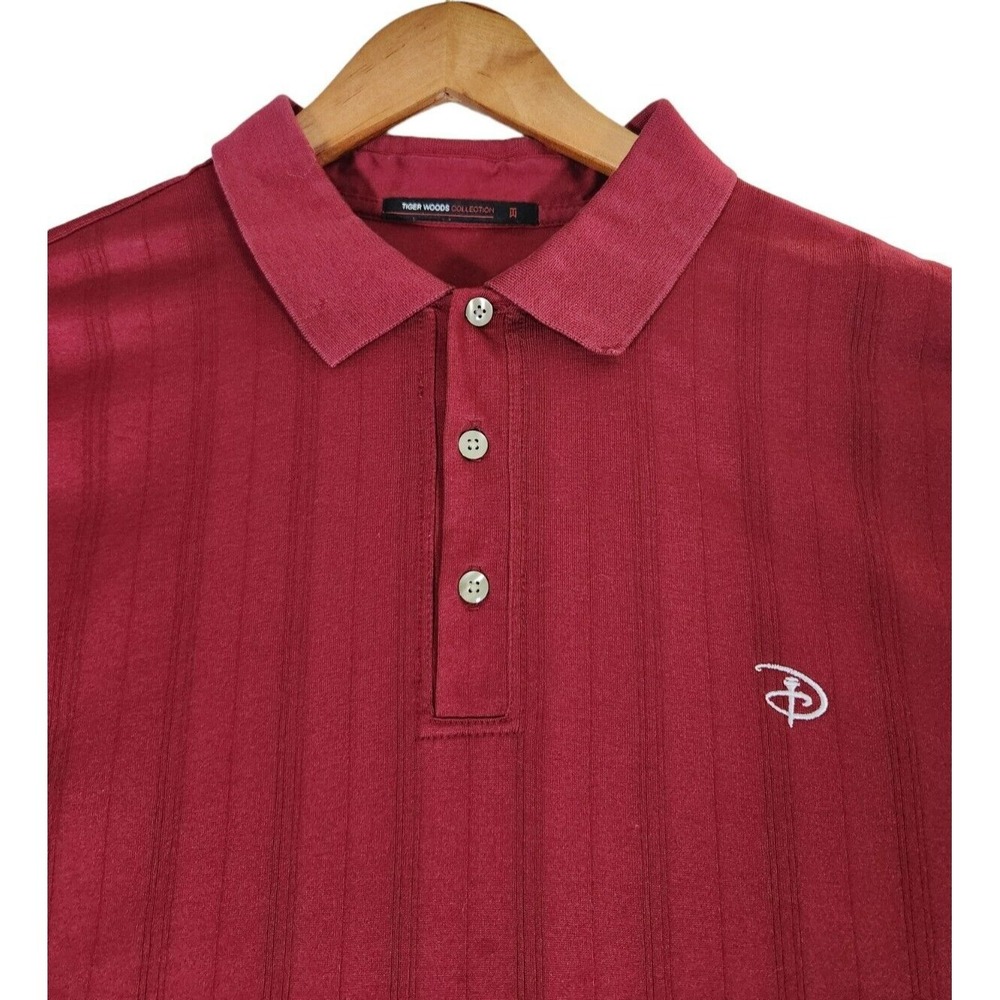 Nike Disney Tiger Woods Collection Polo Shirt Men's 2XL Red Wine Golf Stretch